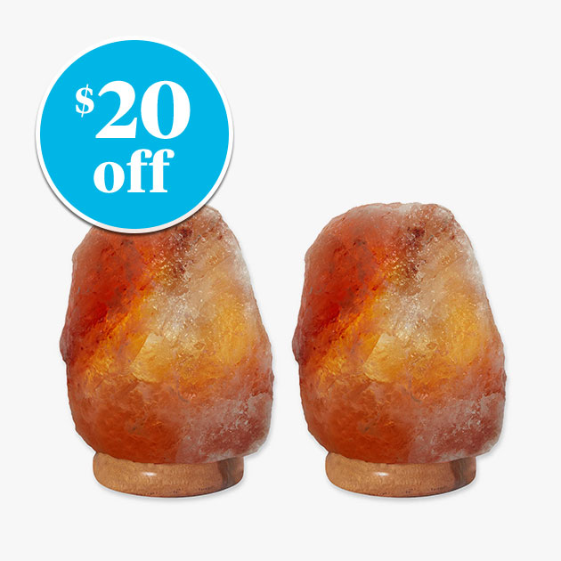 EXCLUSIVELY OURS℠ Mountain Gold™ Himalayan Salt Lamps (Set of 2) - $20 off