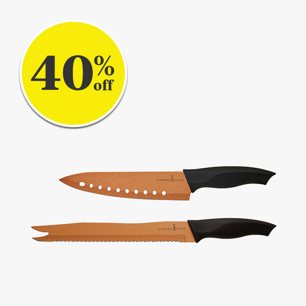 Copper Chef® 2-Piece Ever Sharp Knife Set - 40% off